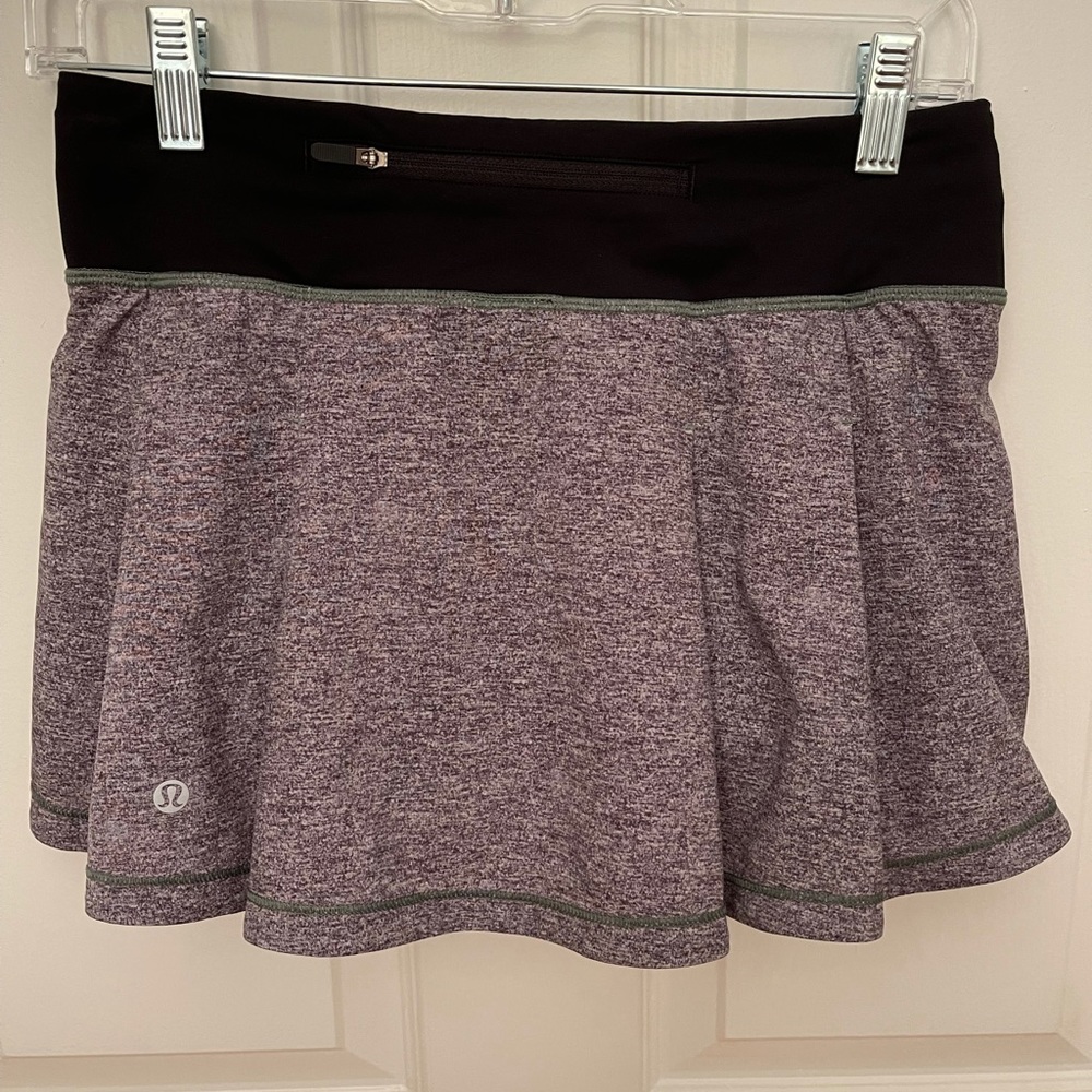 Lululemon Pace Rival Mid-Rise Skirt grey